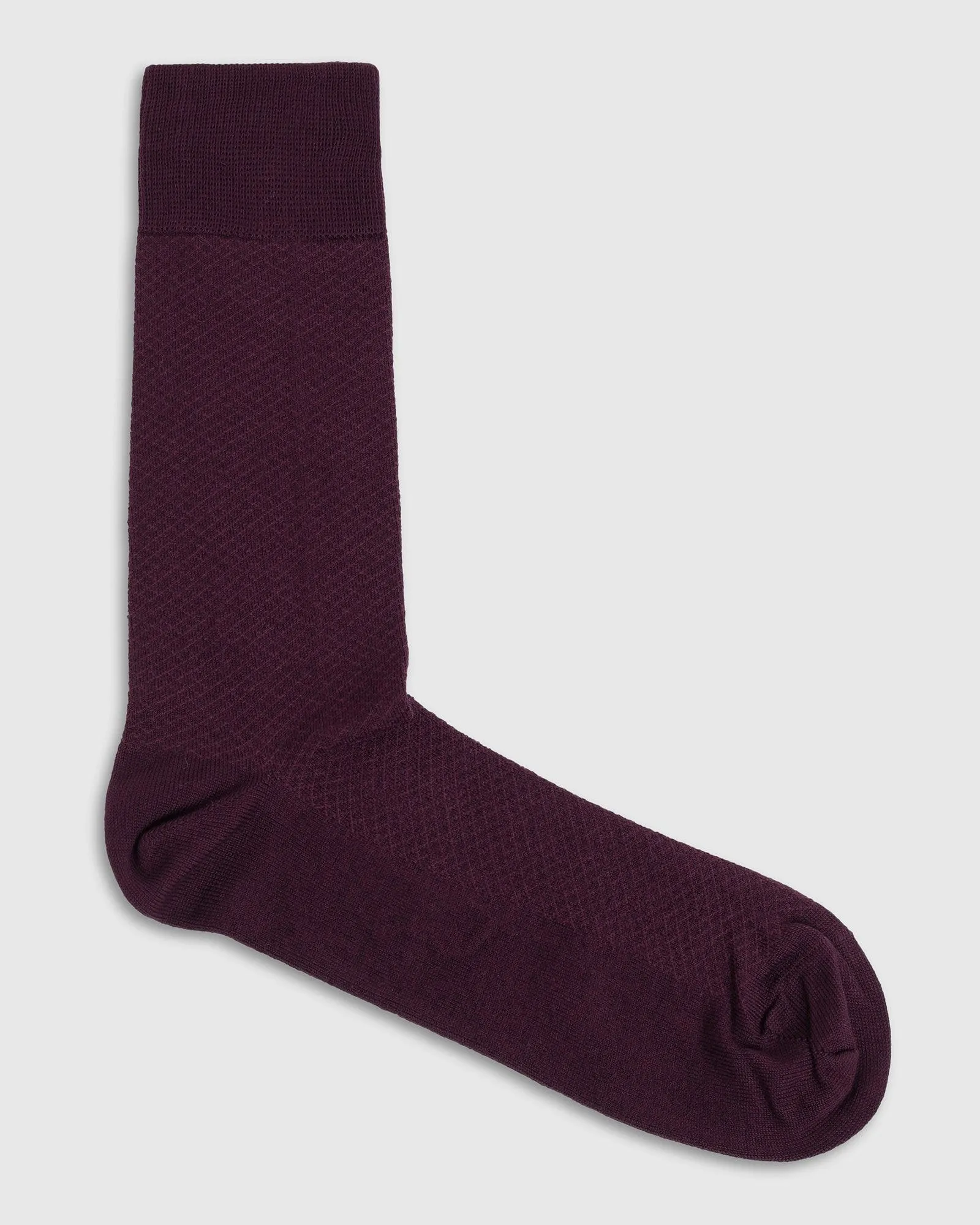 Cotton Maroon Textured Socks - Rexburg