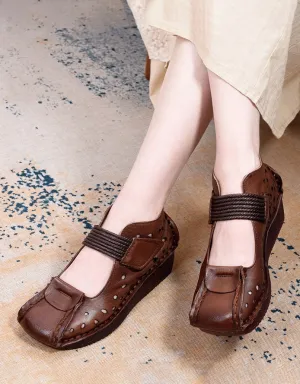 Cow Tendon Retro Leather Handmade Shoes