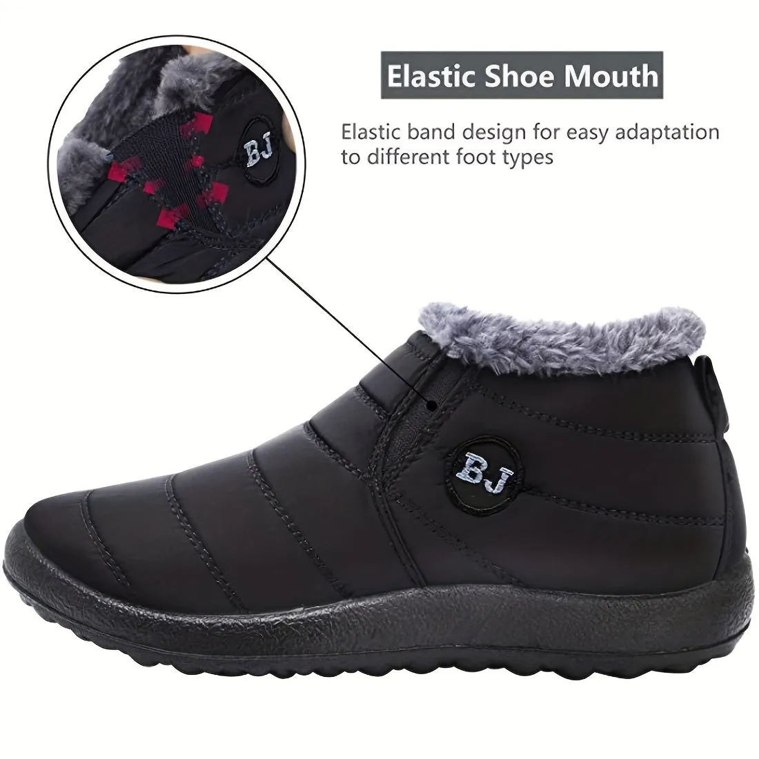 Cozy Winter Chic Womens Solid Color Snow Boots