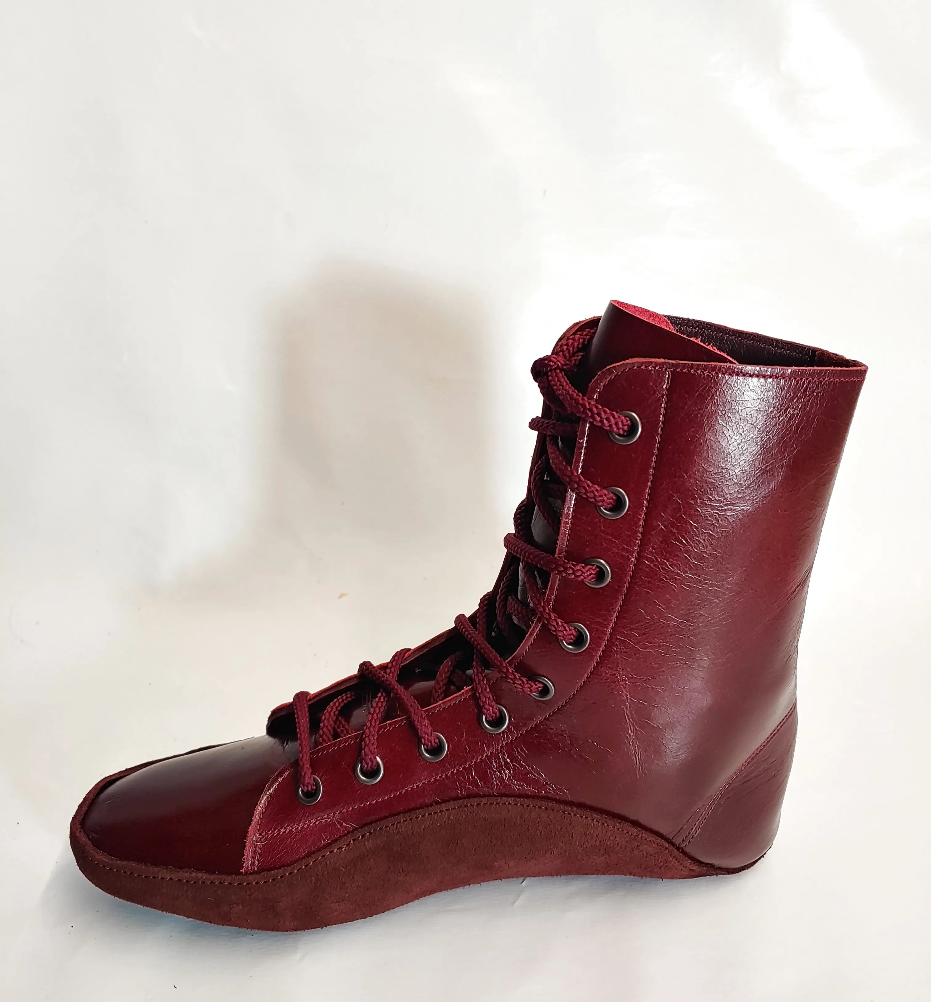 CUSTOM MADE Burgundy Tightrope Boots