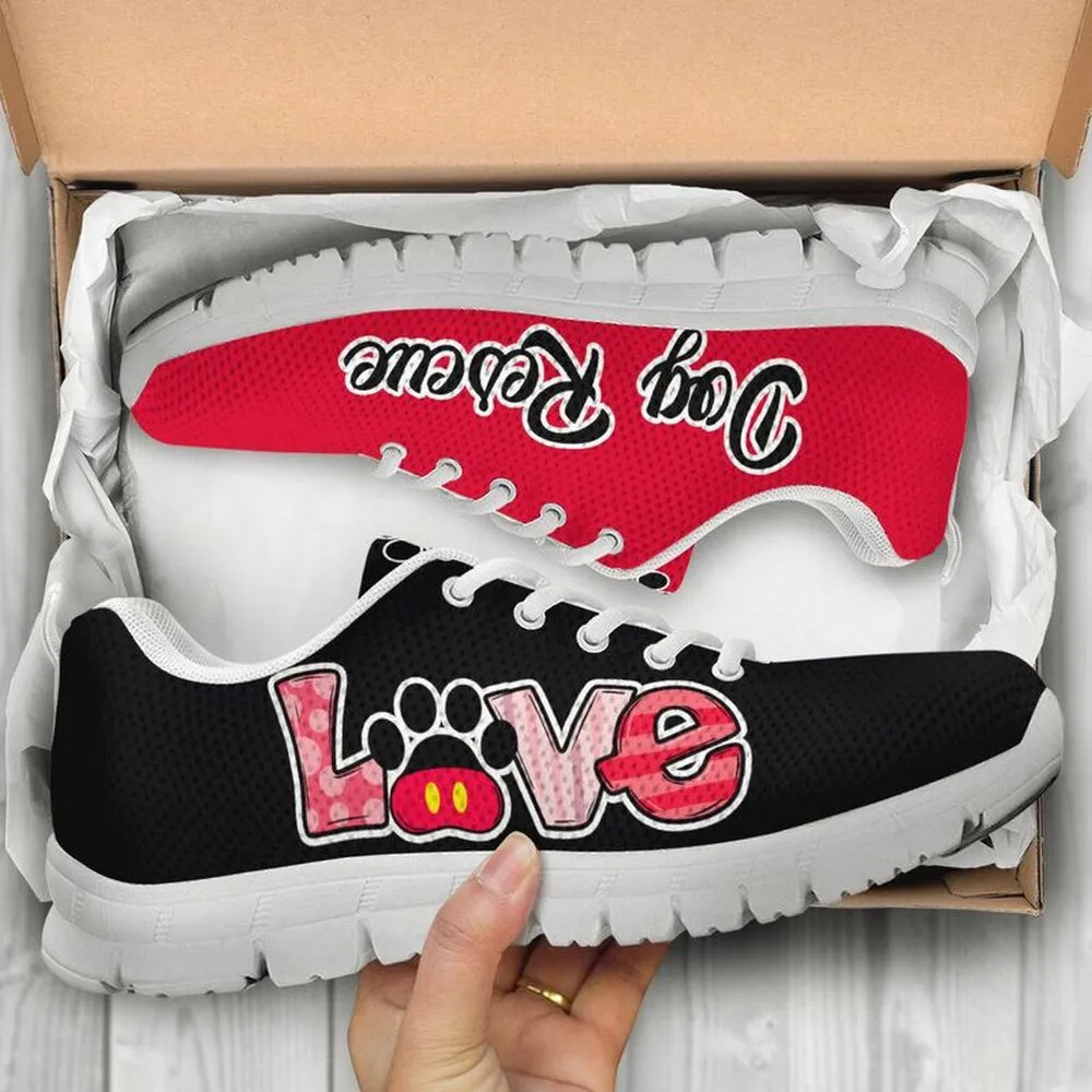 Custom Name Dog Sneaker, Dog Rescue Love Sneakers, Best Running Shoes