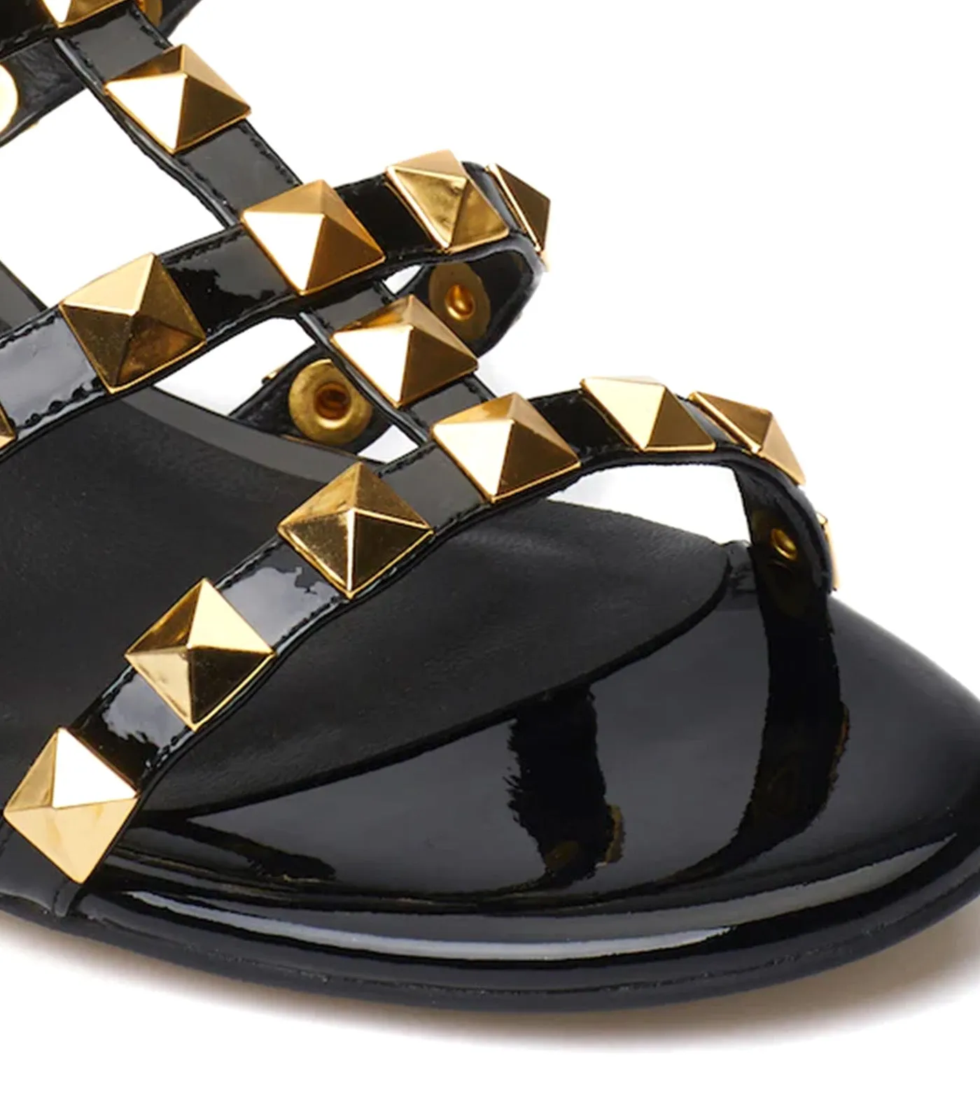 Dion Studded Slide Sandals Black