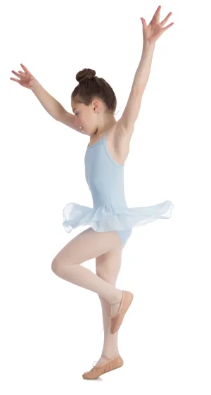 Elowel Kids Girls Basic Skirted Camisole Leotard  (Size 2-14 Years) Color Light Blue