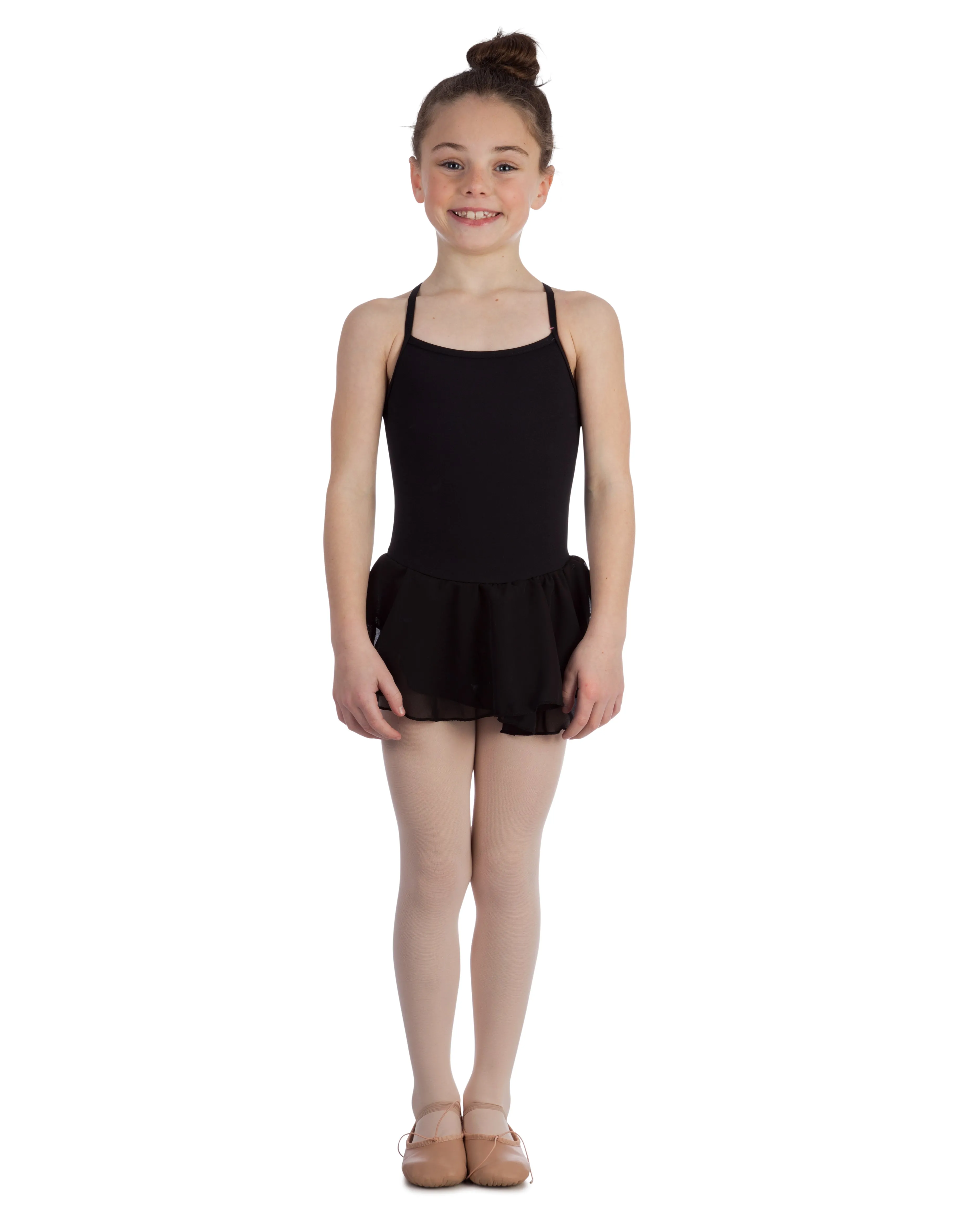 Elowel Kids Girls Basic Skirted Camisole Leotard  (Size 2-14 Years) Multiple Colors