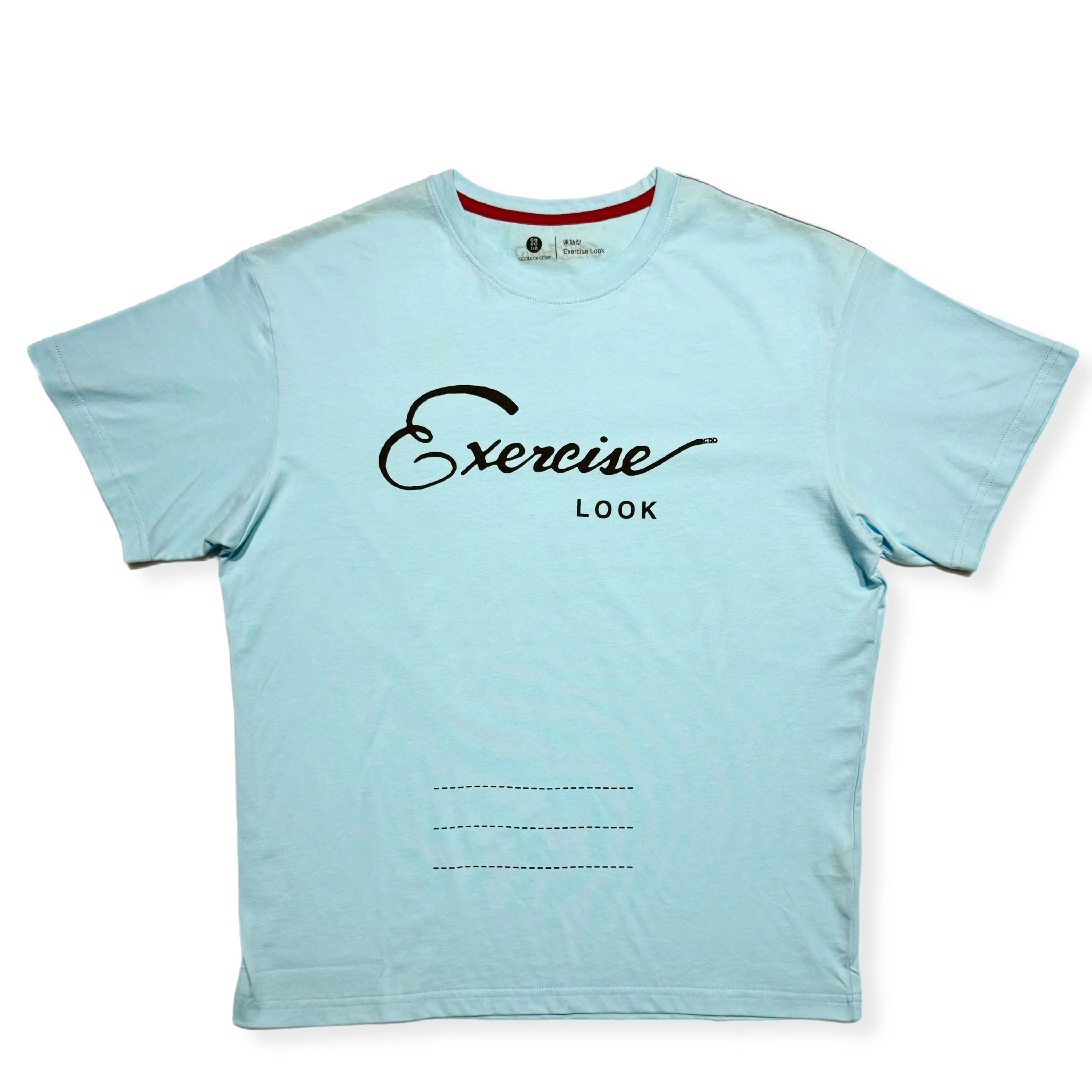 Exercise Look Oversized T-Shirt, Light Blue