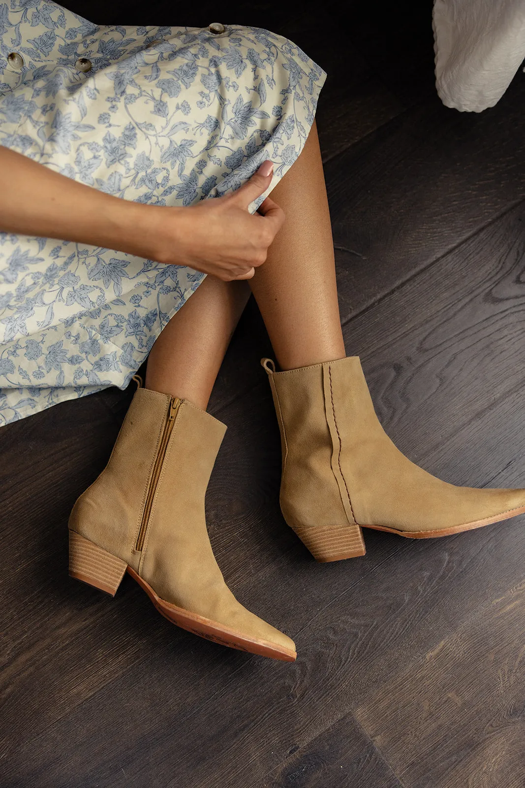 Free People: Bowers Embroidered Bootie