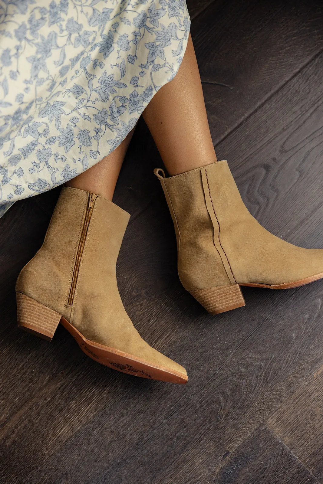 Free People: Bowers Embroidered Bootie