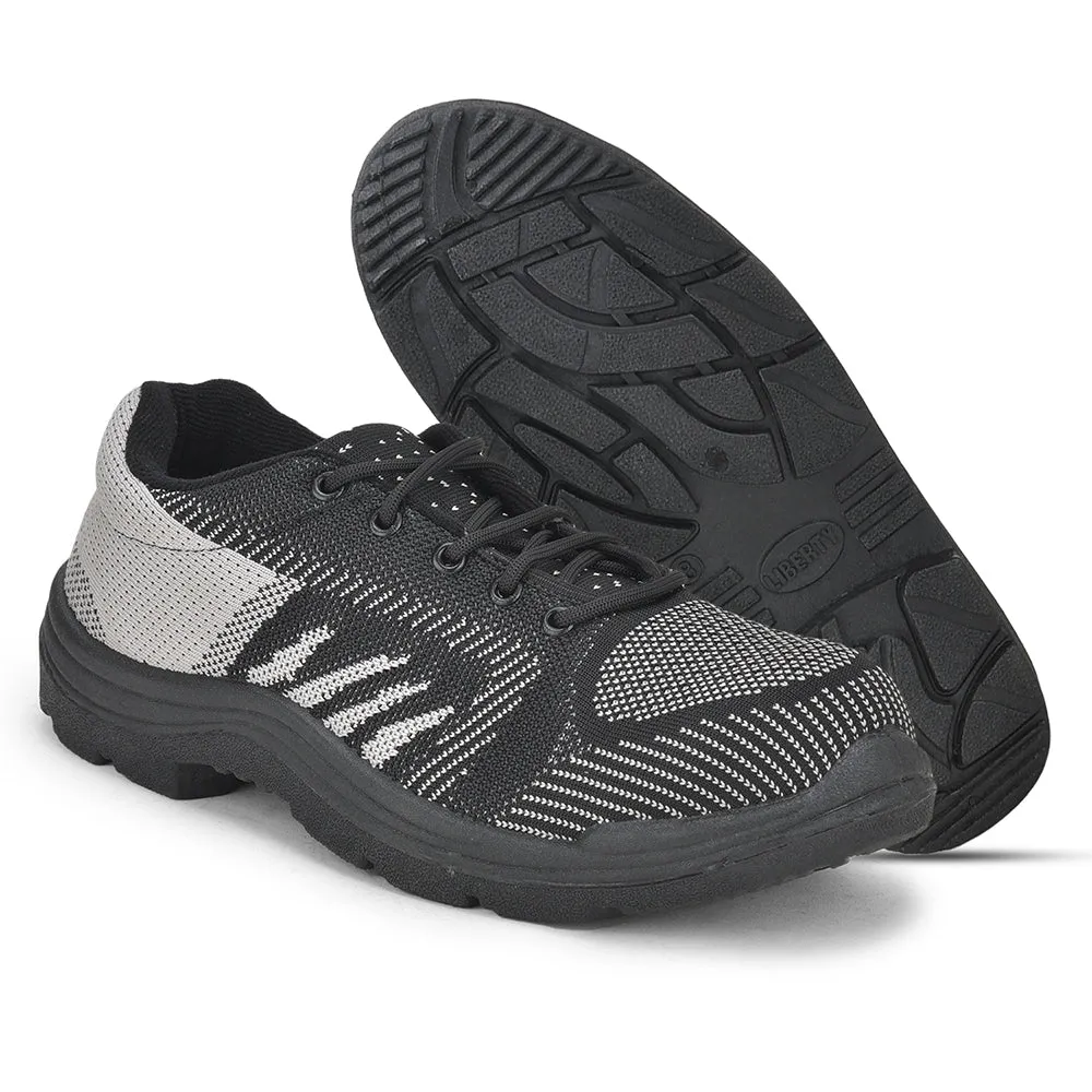 Freedom Sports (Grey) Safety Flyknit Sporty With Steel Toe PVC Shoes VIJETA-BH By Liberty