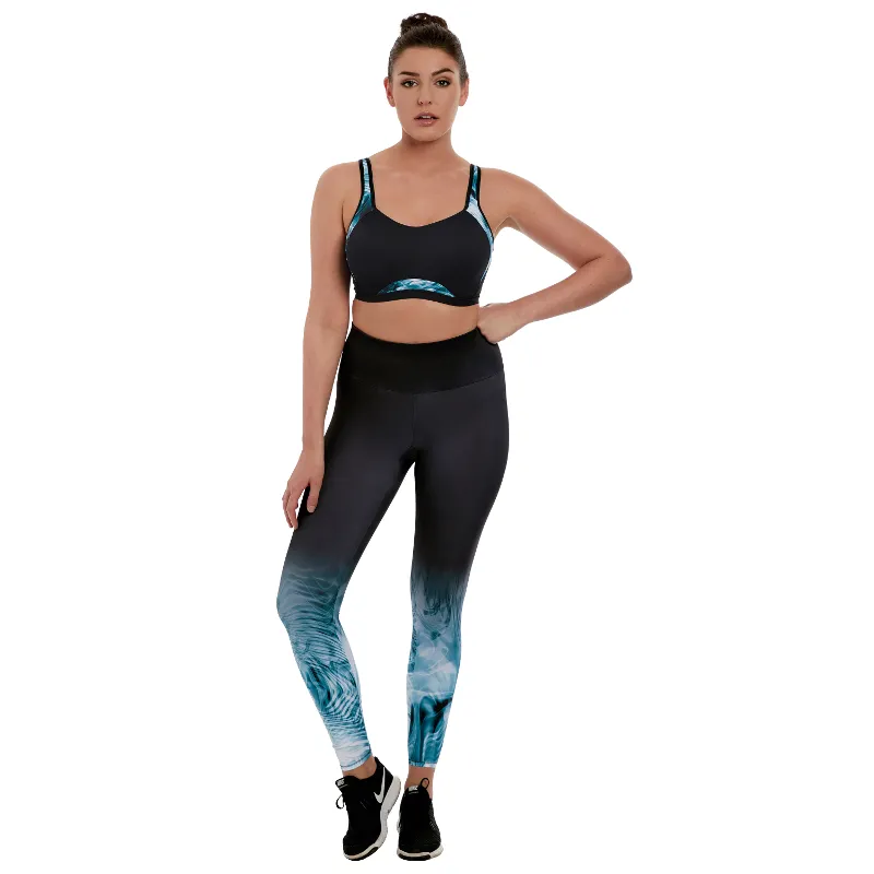 Freya Kinetic Smoke Black Blue Exercise Leggings