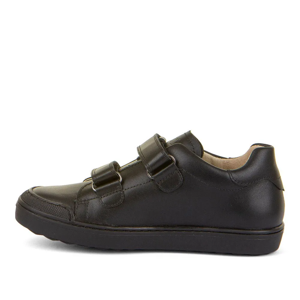 Froddo: Aster Velcro School Shoes - Black Leather