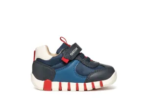 Geox Iupidoo Boys Navy Red Trainer