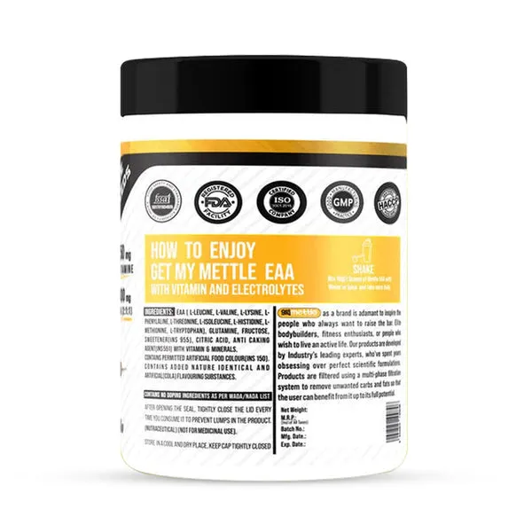 GetmyMettle EAA: Ultimate Maintenance Fuel Enriched with Glutamine, Vitamins, and Electrolytes