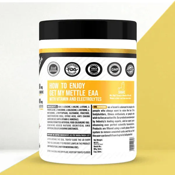 GetmyMettle EAA: Ultimate Maintenance Fuel Enriched with Glutamine, Vitamins, and Electrolytes