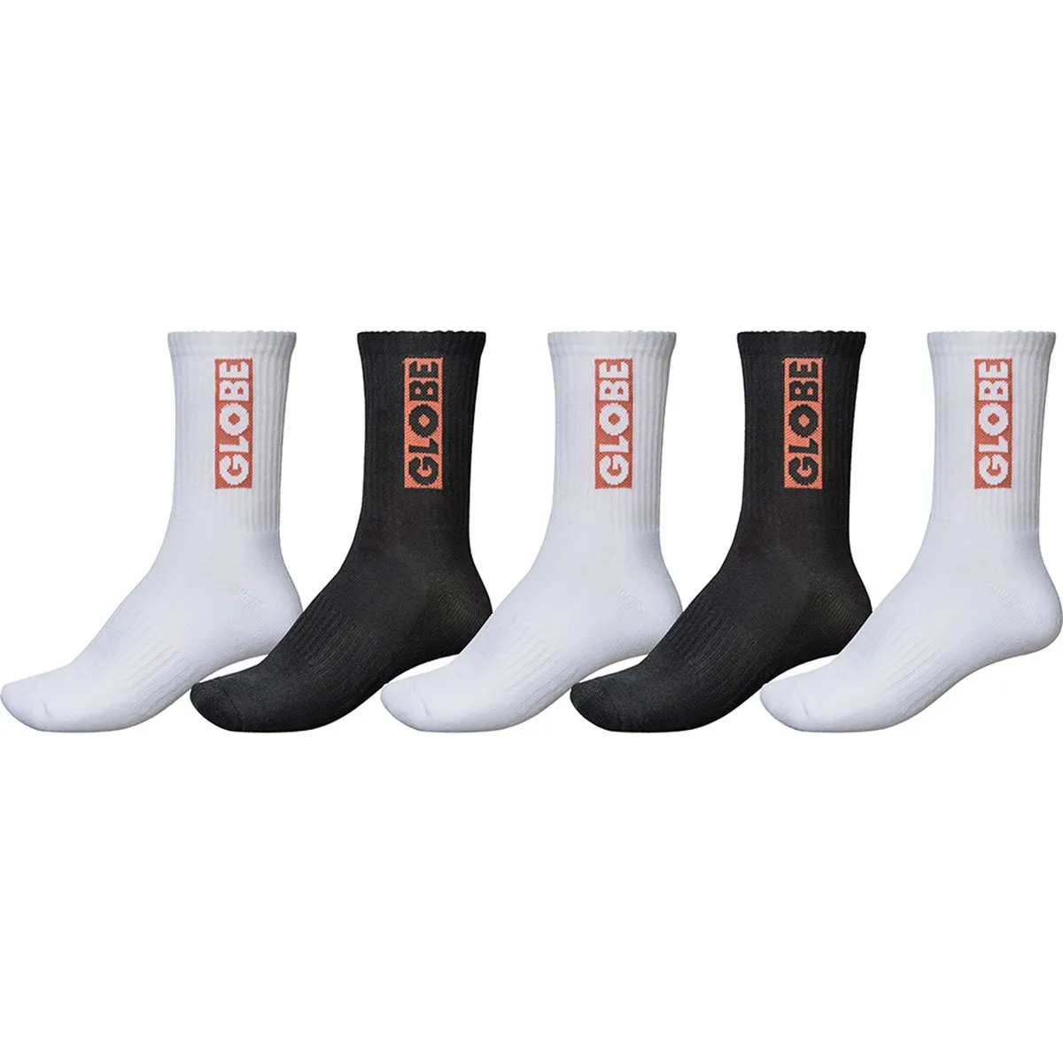 Globe Crew Socks 5pk - Bar