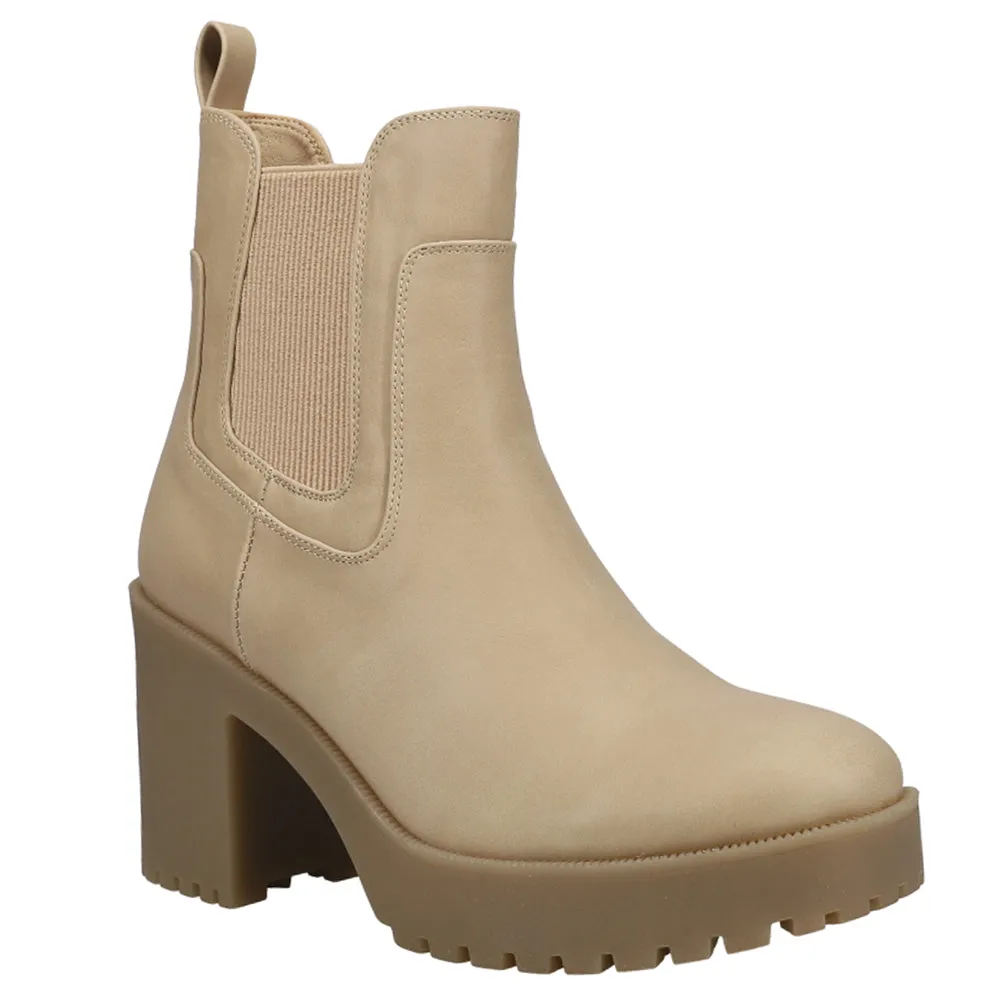 Good Day Round Toe Chelsea Platform Booties