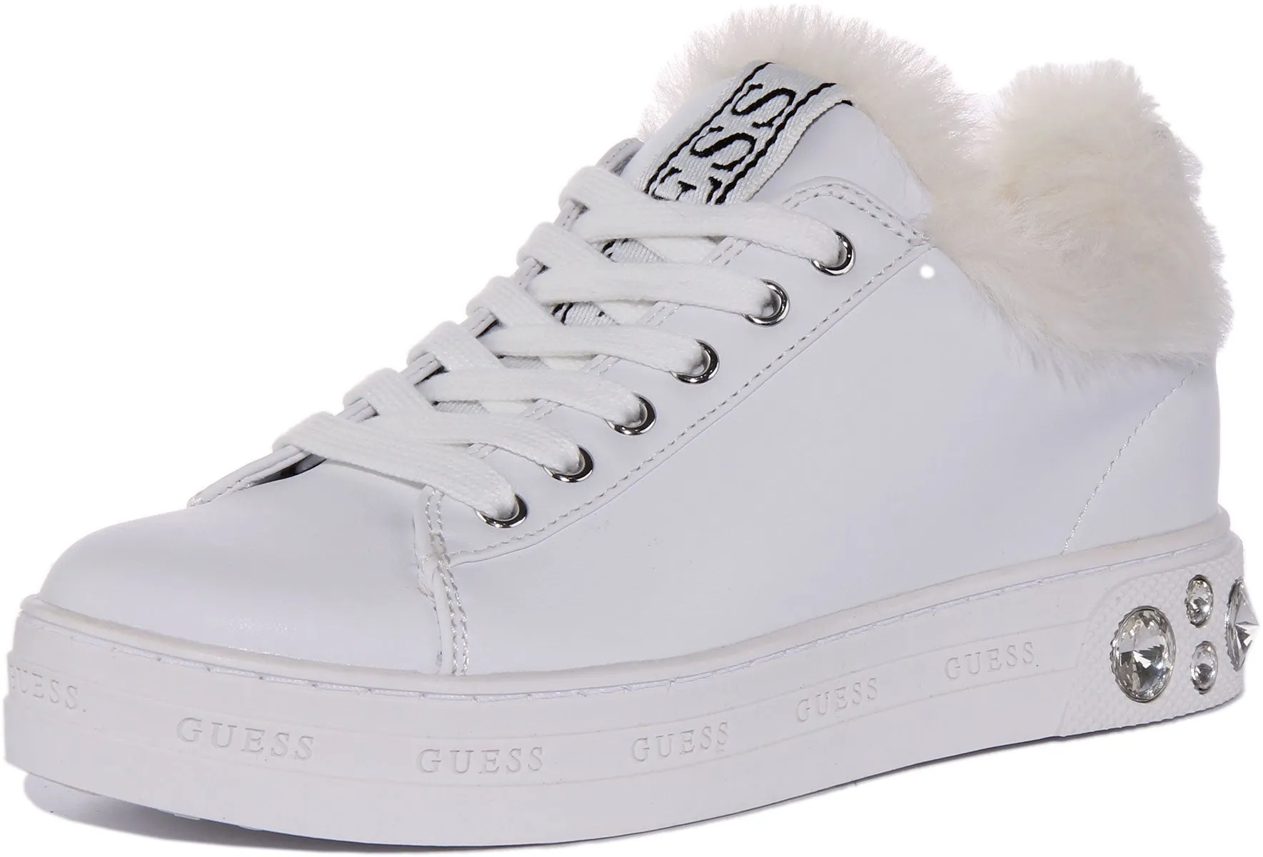 Guess Rivet In White For Women