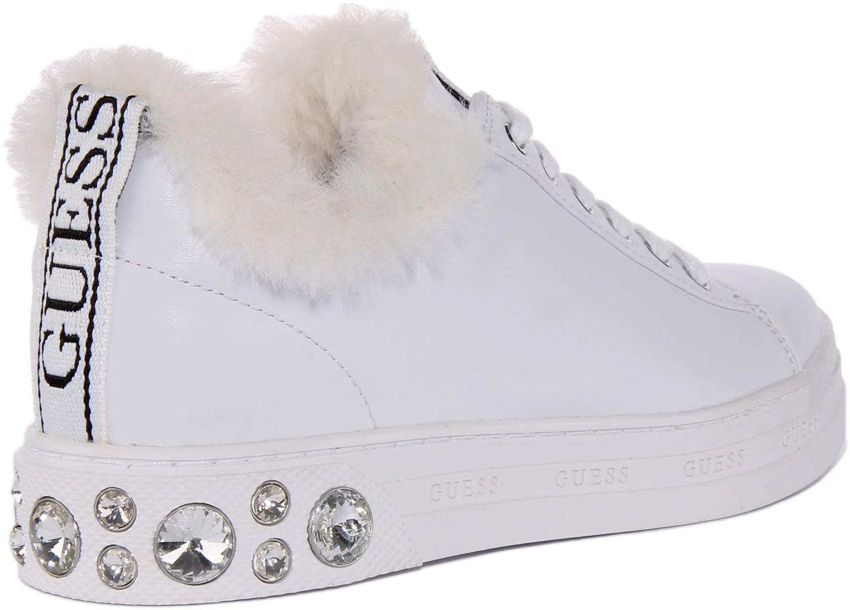 Guess Rivet In White For Women