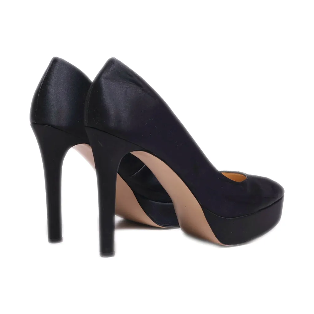 H&M High-Heel Shoes Fabric Black Colour For Women