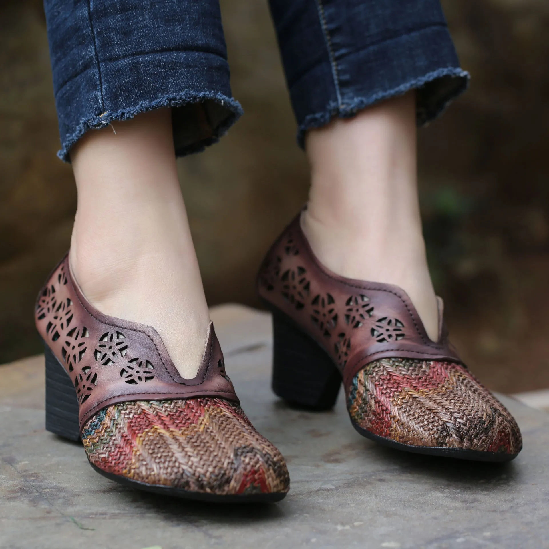 Hand-Woven Retro Ethnic Women's Shoes