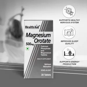 HealthAid I Magnesium I Orotate 500 mg I 30 Tablets