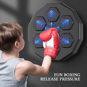 High-Impact LED Boxing Wall Target with Bluetooth and Kids Gloves