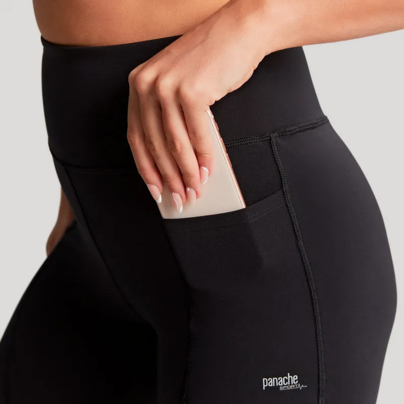 High Waist Exercise Leggings Black - Panache Sport