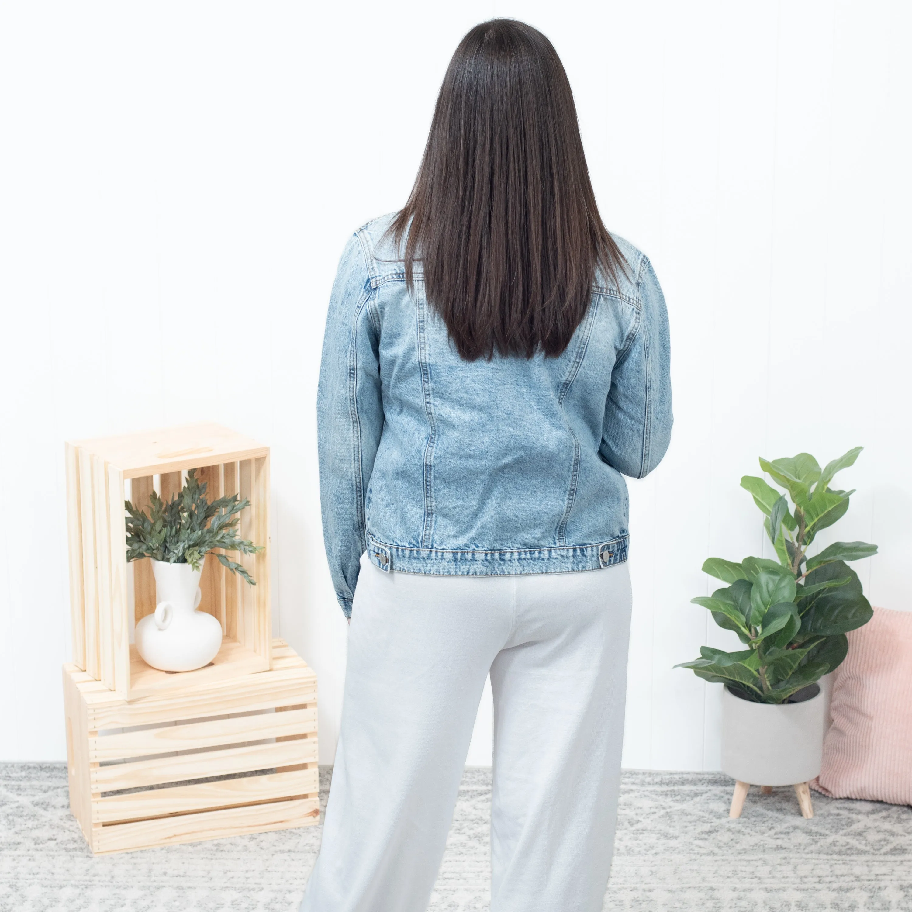 In The Clouds - Light Blue Cotton Denim Jacket