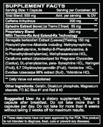 Innovative Laboratories Black Hyper Rush Fat Burner -Pack Of 90 Capsules