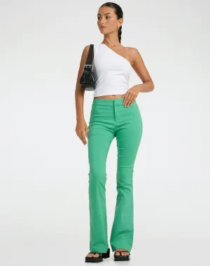 Jopanka Flared Leg Trouser in Tailoring Green