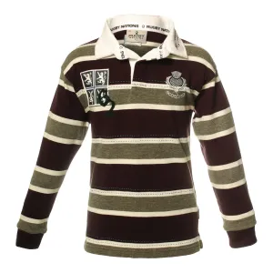 Kids L/S '62 Edinburgh High Rugby Shirt Purple/Grey