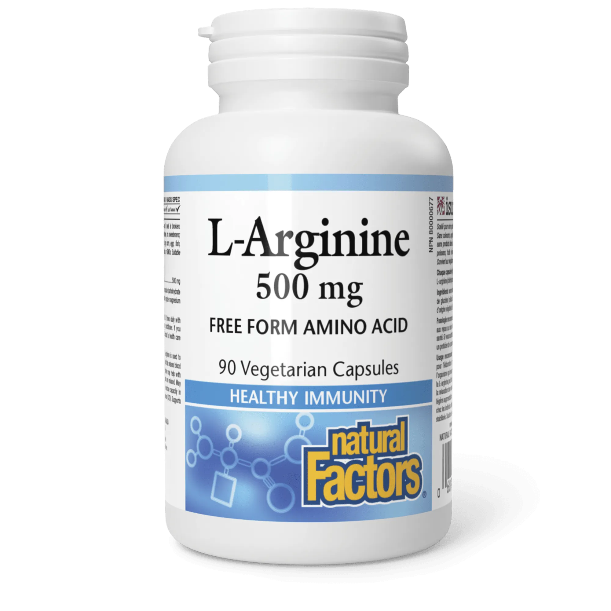 L-Arginine Amino Acid 500 mg Vegetarian Capsules