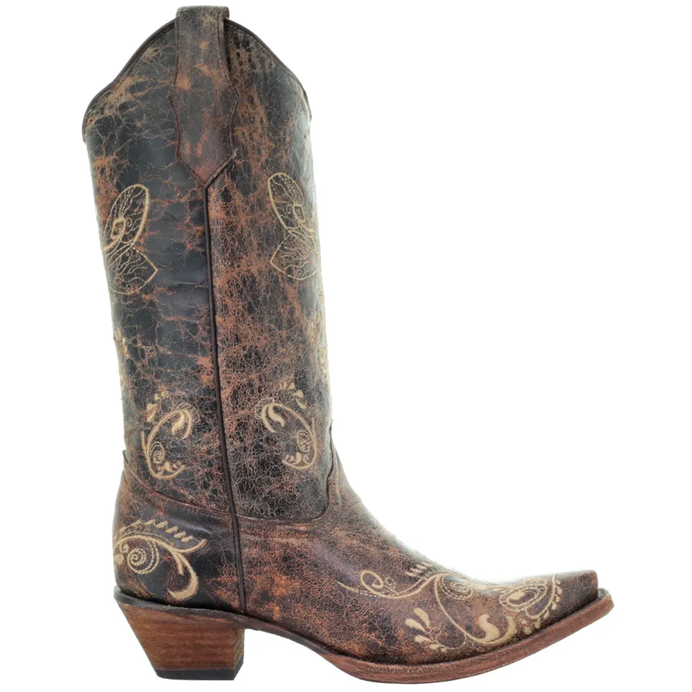 L5001 Embroidery Snip Toe Cowboy Boots