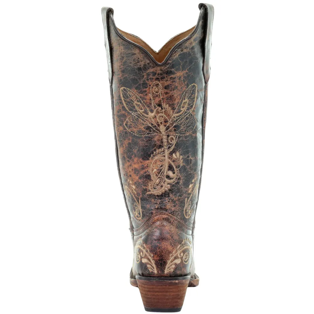 L5001 Embroidery Snip Toe Cowboy Boots