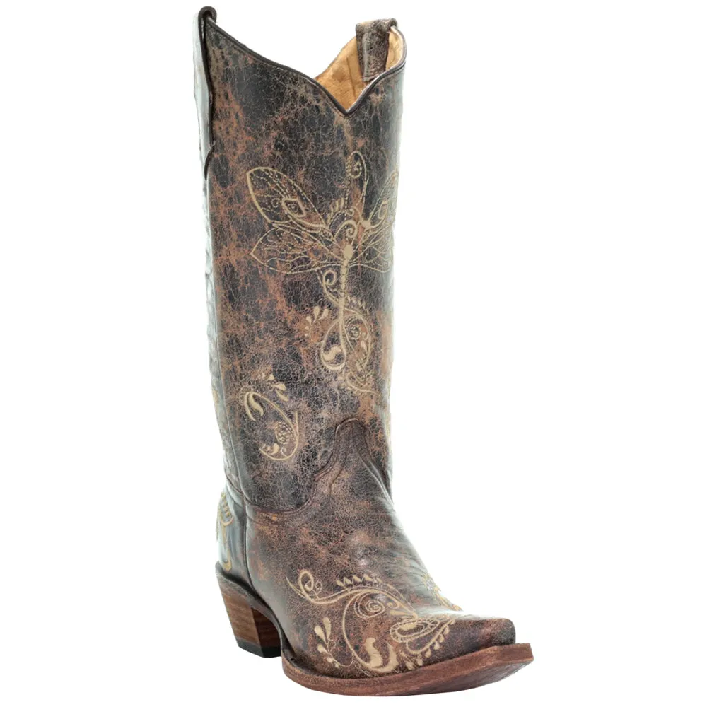 L5001 Embroidery Snip Toe Cowboy Boots