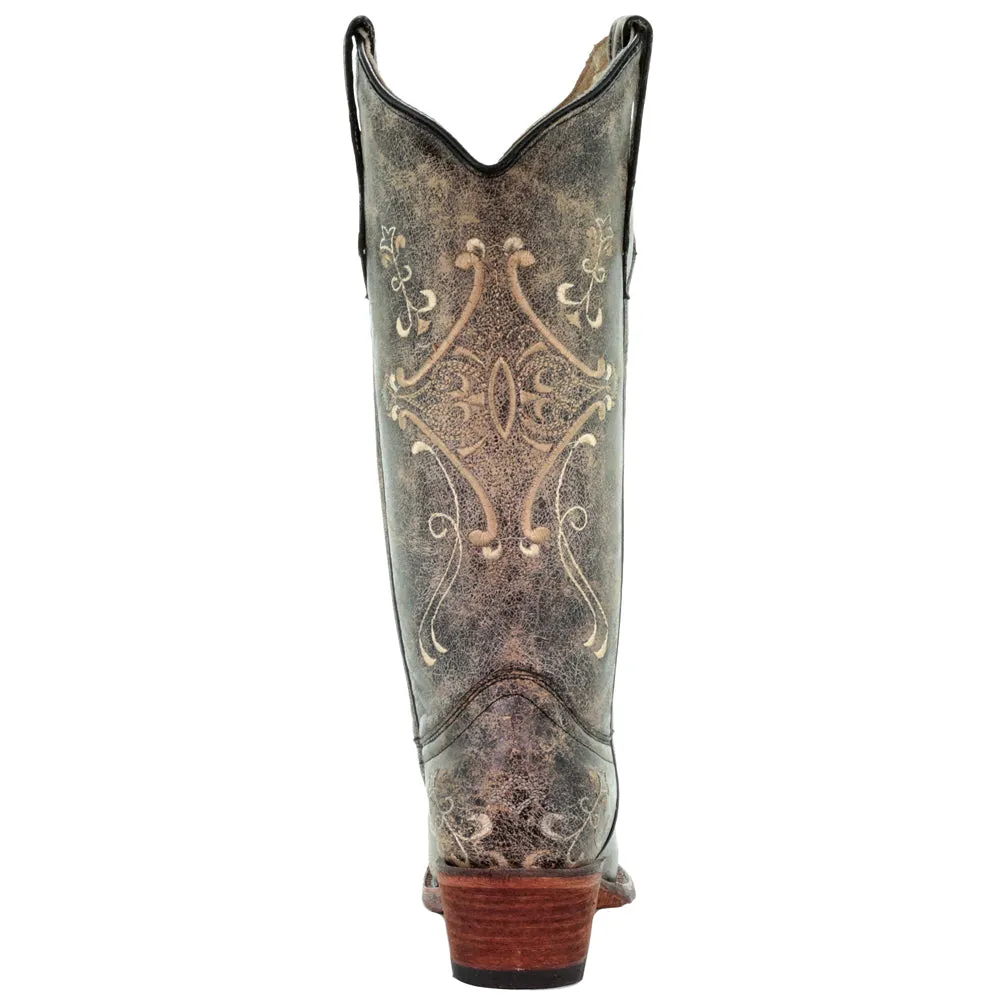 L5048 Embroidery Snip Toe Cowboy Boots