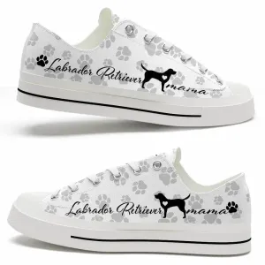 Labrador Retriever Paws Pattern Low Top Shoes - Happy International Dog Day Canvas Sneaker, Dog Printed Shoes, Canvas Shoes For Men, Women