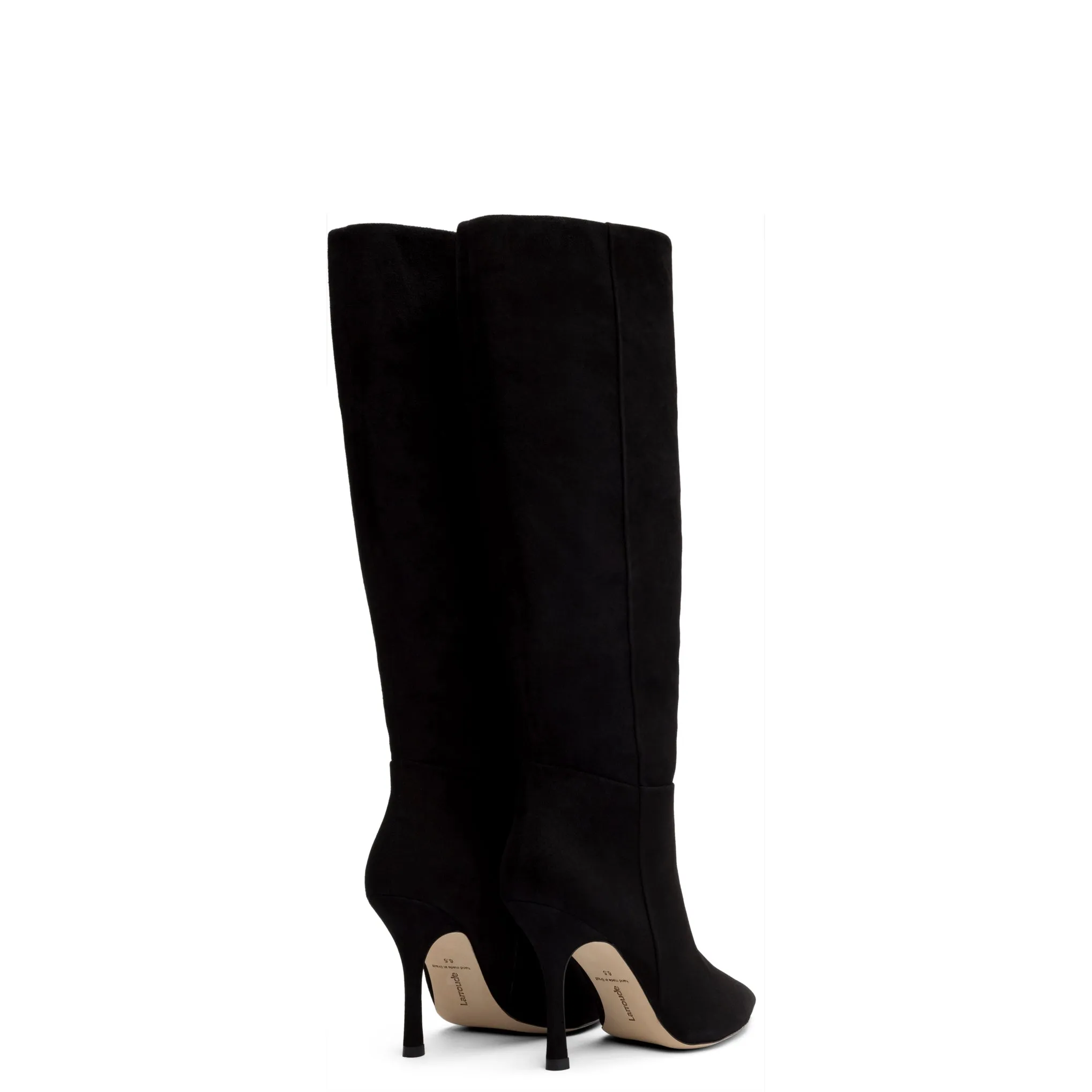 Larroude Kate Boot In Black Suede