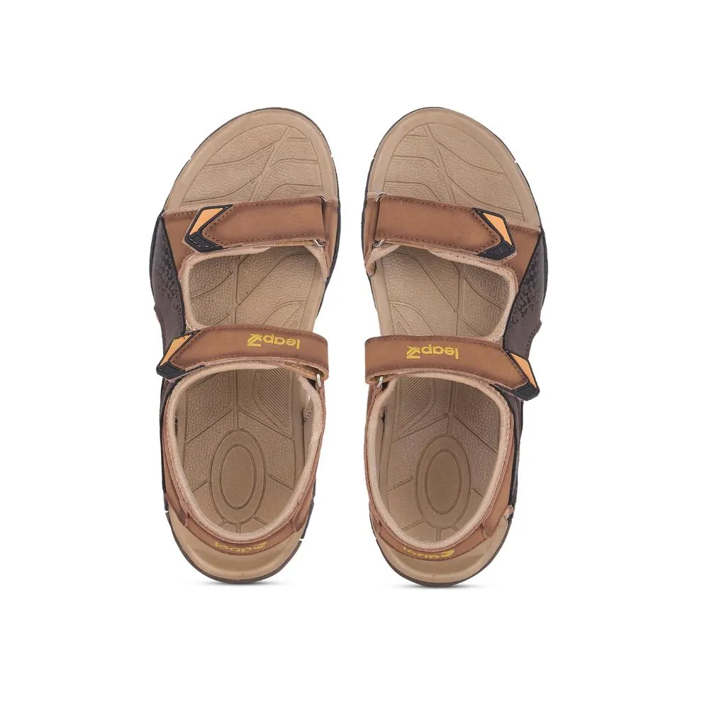 Leap7x By Liberty Mens ALBANIA Tan Sporty Casual Sandal