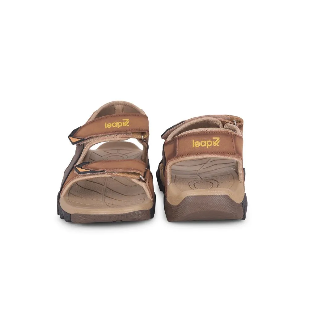 Leap7x By Liberty Mens ALBANIA Tan Sporty Casual Sandal