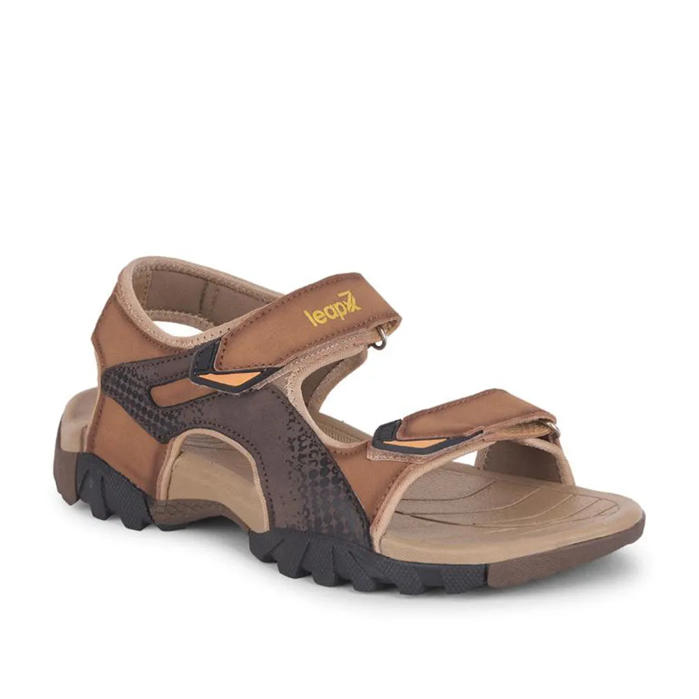 Leap7x By Liberty Mens ALBANIA Tan Sporty Casual Sandal