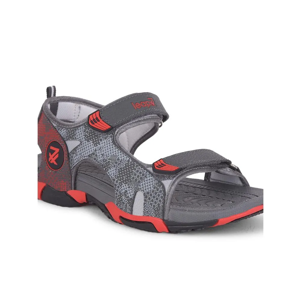 Leap7x By Liberty Mens ANDORRA Grey Sporty Casual Sandal