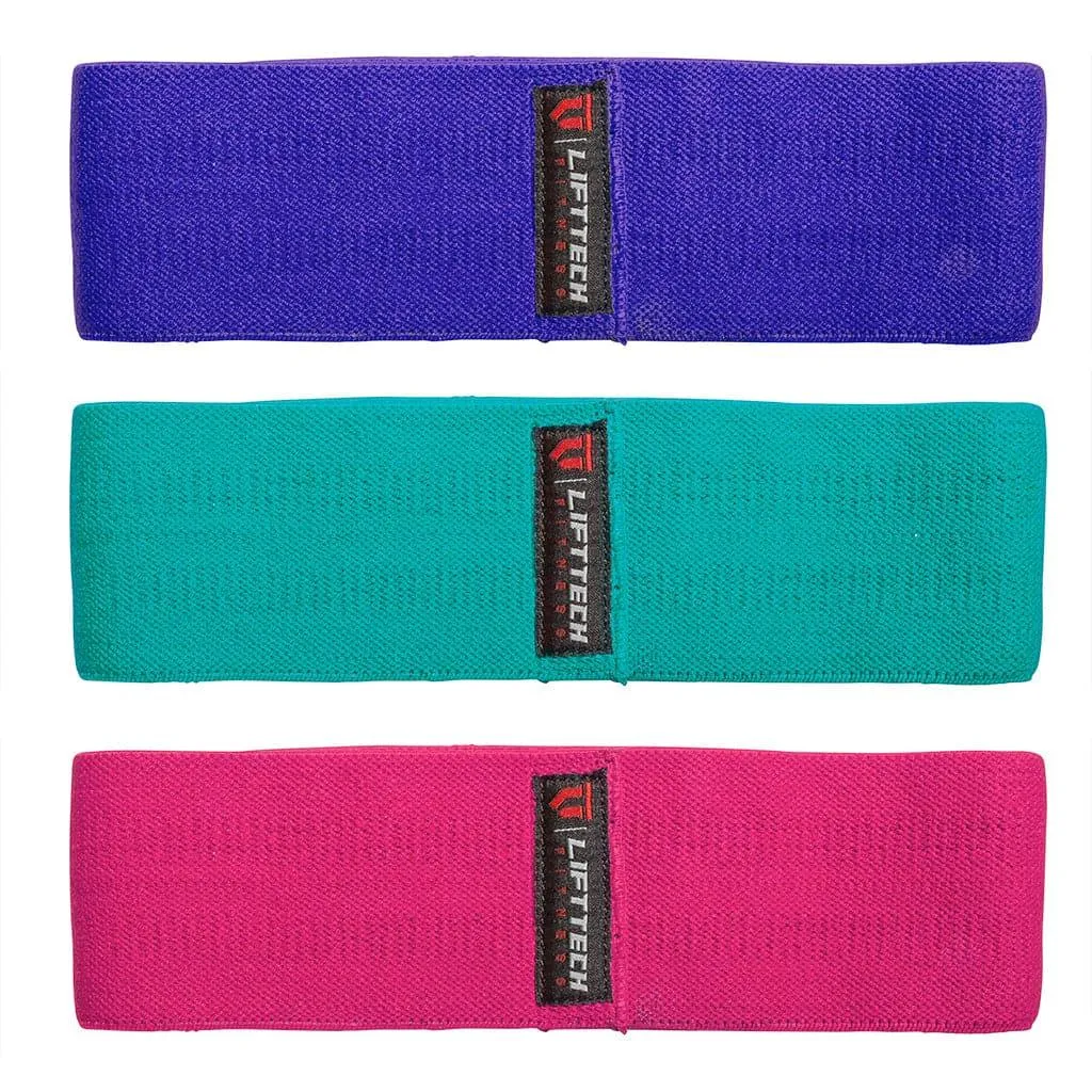 Lift Tech Fitness Comp Resistance Bands - Purple - Teal - Pink