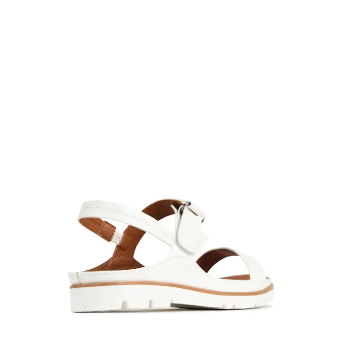 Los Cabos Ashli Sandal With Back Strap White