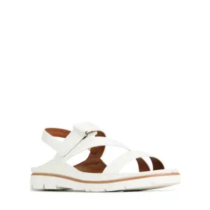 Los Cabos Ashli Sandal With Back Strap White