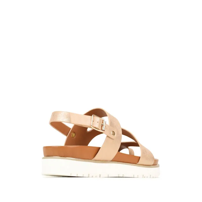 Los Cabos Carra Sandal With Back Strap Rose Gold