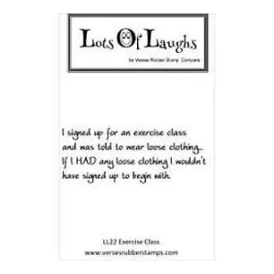 Lots Of Laughs Cling Mounted Stamp 4.5In. X6.5In.  Exercise Class*