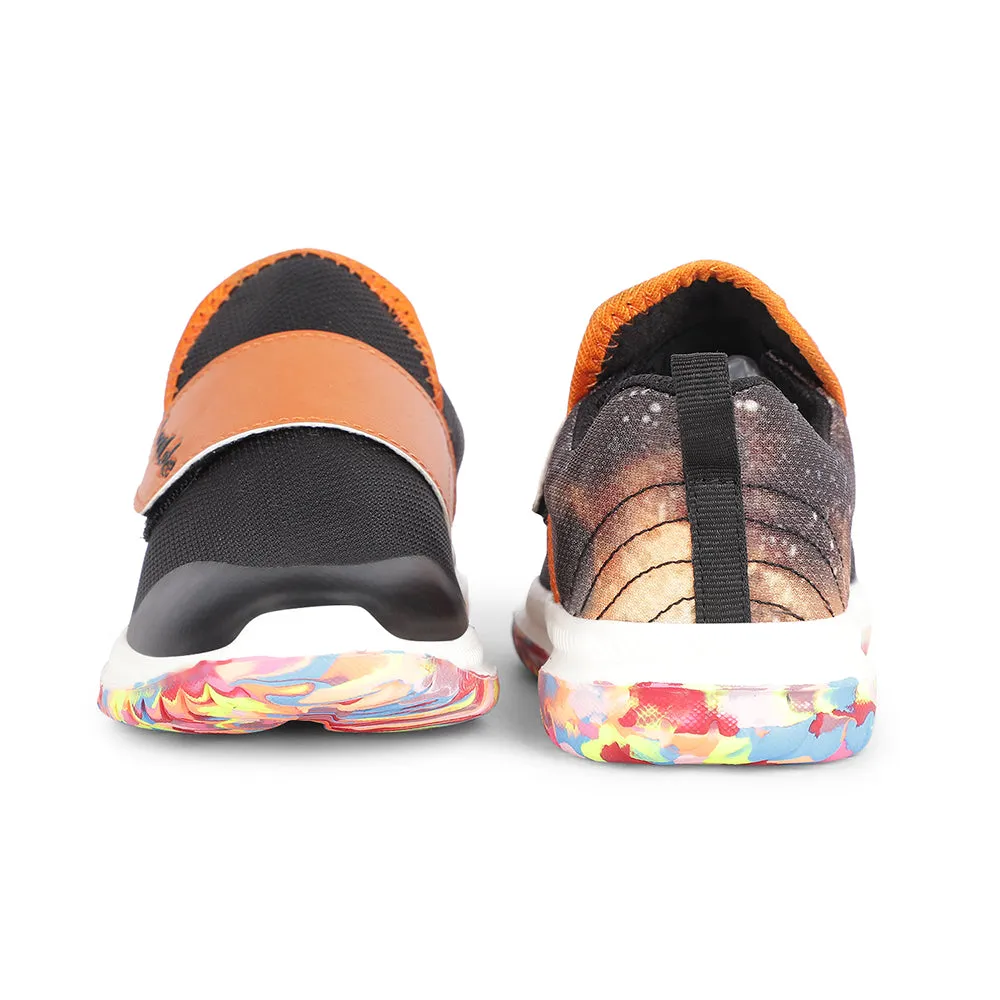 Lucy&Luke Sports Orange Non Lacing Walking Shoes For Kids JAMON-E By Liberty