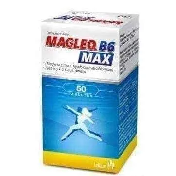 MAGLEQ B6 MAX x 50 tablets, magnesium b6