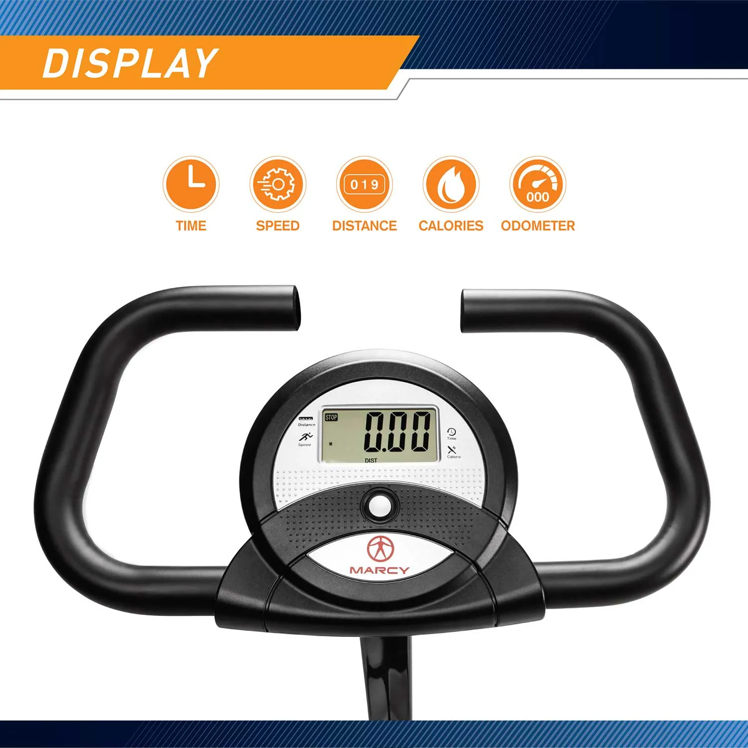 Marcy Foldable Exercise Bike with High Back Seat NS-653