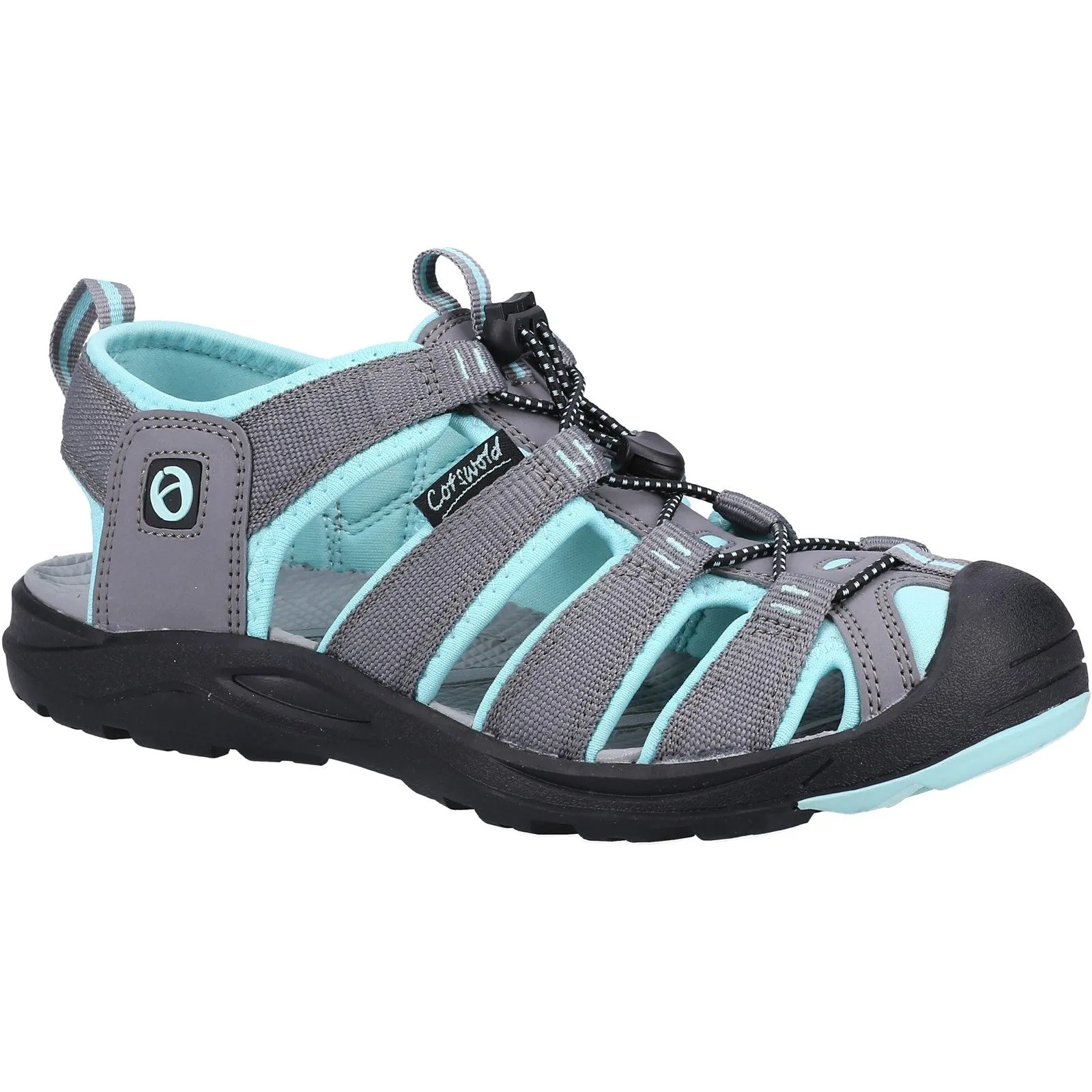 Marshfield Recycled Sandals Grey Turquoise